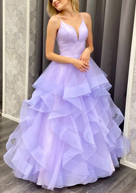 Prom Dress With Ruffles, Glitter Prom Dresses, Purple Tulle, Purple Wedding Dress, Sell Dresses, Stunning Prom Dresses, Custom Prom Dress, Dress With Ruffles, Prom Looks