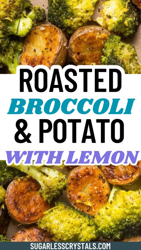 Elevate your meal with this delicious and nutritious roasted potatoes and broccoli recipe! Crispy, golden potatoes and tender broccoli come together for a mouthwatering side dish that's packed with vitamins and flavor. With just a hint of lemon juice, this easy sheet pan recipe is perfect for busy weeknights and complements a variety of main courses. Crispy Baby Potatoes, Roasted Potatoes And Broccoli, Potatoes And Broccoli, Golden Potatoes, Broccoli And Potatoes, Crispy Smashed Potatoes, Sheet Pan Dinners Chicken, Pan Recipe, Roasted Vegetable Recipes