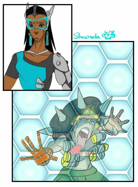 Junkrat X Symmetra, Junkrat X Symmetra Overwatch, Sojourn Overwatch, Junkrat Overwatch, Junkrat And Roadhog, Overwatch Drawings, Overwatch Funny, D.va Overwatch, Overwatch Memes