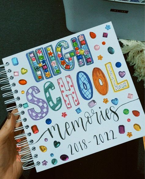 Senior Scrapbook Ideas, Senior Year Scrapbook, School Memories Scrapbook, Senior Year Fun, Graduation Scrapbook, Friend Scrapbook, High School Memories, Scrapbook Cover, Senior Year Of High School