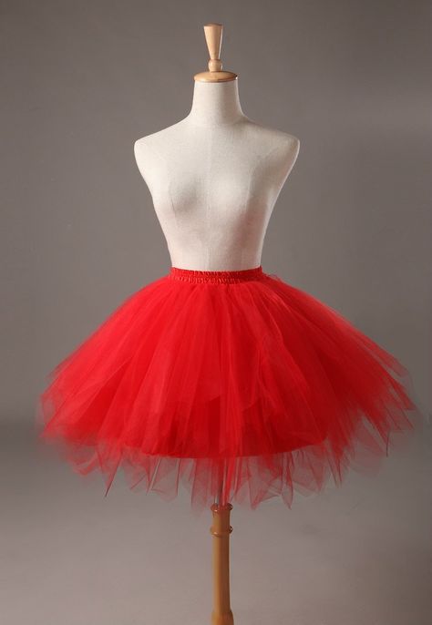 Disney Bonding, Circus Costumes Women, Red Tutu Skirt, Short Tutu, Puffy Tulle Skirt, Poofy Skirt, Cosplay Wings, Womens Tulle Skirt, Petticoat Skirt