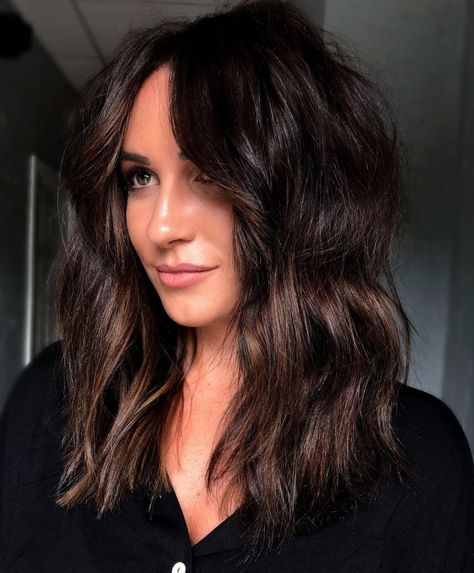 Shoulder-Length Cut for Thick Hair Best Haircuts For Thick Hair, Medium Shaggy Hairstyles, Long Sleek Hair, Thick Coarse Hair, Haircuts For Thick Hair, Medium Shag Haircuts, Thick Hair Cuts, Cleveland Tn, Thick Wavy Hair