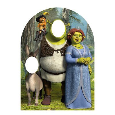 Shrek Dreamworks, Cardboard Standee, Shrek Party, Forest Fairytale, Cardboard Stand, Cardboard Standup, Princess Fiona, Fairytale Party, Life Size Cutouts