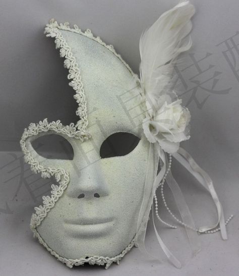 Masquerade Mask Full Face, White Masquerade Mask, Venice Mask, Mask White, Party Masks, Princess Flower, Sparkly Wedding, Mask Masquerade, Venetian Masks