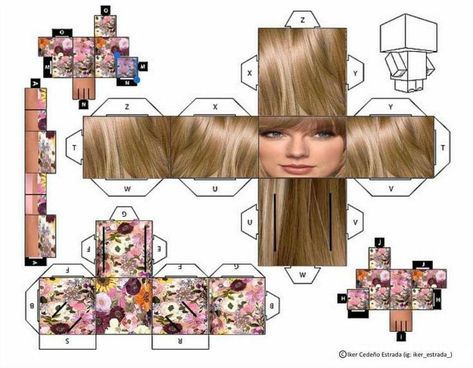 Fashion Vintage Aesthetic, Cube Template, Evermore Folklore, Paper Cube, Paper Rings, Taylor Swift Birthday, Taylor Smith, Estilo Taylor Swift, Paper Doll Template