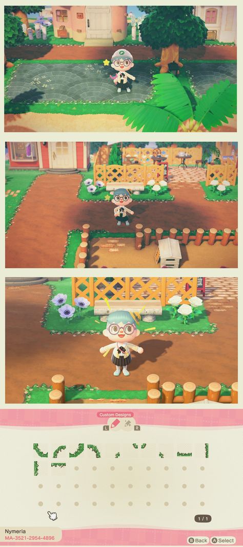 Flower Path Borders Animal Crossing, Acnh Grass Edge Code, Acnh Flower Border Designs, Acnh Path Edge Code, Stone Path Edges Acnh, Acnh Flower Stone Path, Acnh Stone Edge, Acnh Edge Paths, Acnh Grass Border