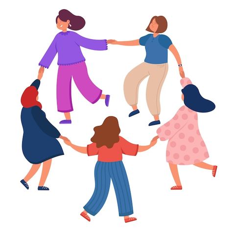 Infographic People, Friends Illustration, Circle Drawing, People Dancing, Family Illustration, Circle Logos, About Women, People Illustration, Business People