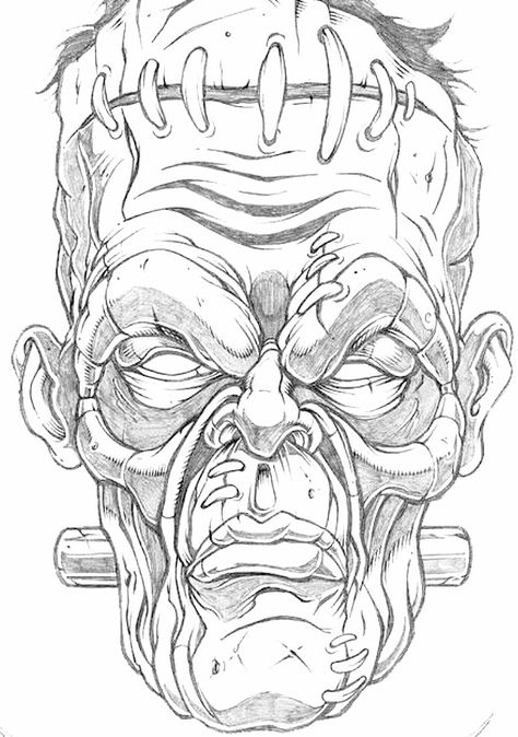 Sweyda Art, Zombie Drawings, Frankenstein Art, Random Sketches, Model Tattoo, Geniale Tattoos, Sketch Tattoo Design, Tattoo Style Drawings, Tattoo Design Book