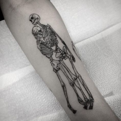 Skeleton Tattoo, Thailand Tattoo, Skeleton Tattoos, Time Tattoos, Tattoos Gallery, Tattoo Work, Couple Tattoos, First Tattoo, Love Tattoos