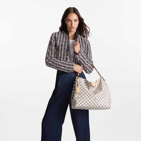 $2,490 retail Lv Graceful Mm, Louis Vuitton Graceful Mm, Louis Vuitton Graceful, Louie Vuitton, Genuine Leather Totes, Hobo Style, Louis Vuitton Official, Silver Jewelry Fashion, Pharrell Williams