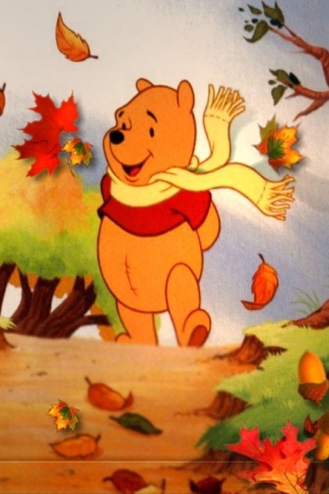 illustr.quenalbertini: Winnie The Pooh in autumn days Happy Fall Yall Wallpaper, Thanksgiving Wallpapers, Disney Thanksgiving, Winnie The Pooh Pictures, Thanksgiving Wallpaper, Wallpaper Disney, Winnie The Pooh Quotes, Winnie The Pooh Friends, Pooh Quotes