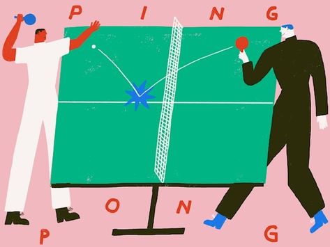 Ping Pong - Max Machen Illustration Sport Drawing, Ui Design Principles, Sport Illustration, Table Tennis, Design Graphique, Bottle Art, Ping Pong, My Last, Branding