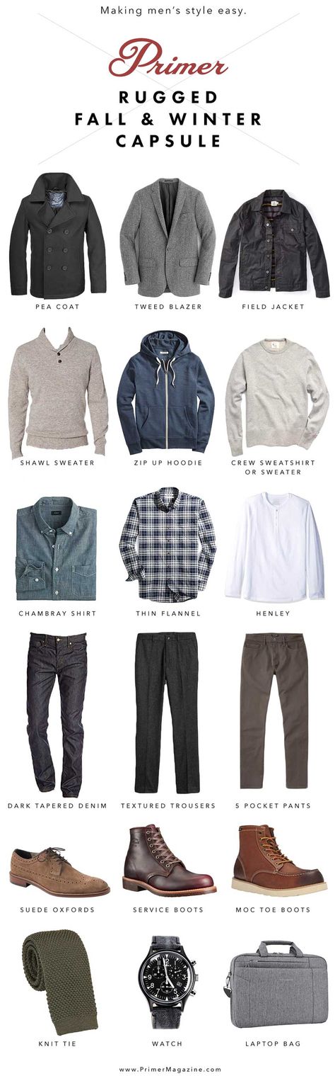 A Classic Cold Weather Capsule Wardrobe With A Modern Edge + 10 Getups! Cold Weather Capsule Wardrobe, Cold Weather Capsule, Minimalist Wardrobe Men, Mens Winter Wardrobe, Capsule Wardrobe Men, Wardrobe Images, Men's Capsule Wardrobe, Capsule Wardrobe Casual, Mens Fashion Casual Winter