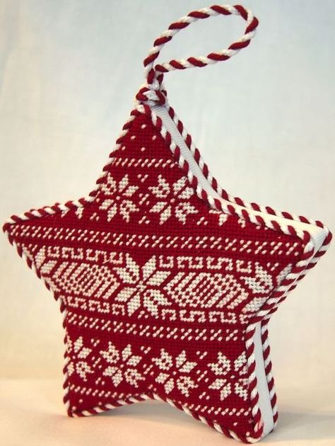 Make a Nordic-inspired Star Ornament – Nuts about Needlepoint Nordic Star, Needlework Christmas, Needlepoint Christmas Ornaments, Needlepoint Stockings, Needlepoint Ornaments, Xmas Cross Stitch, Needlepoint Christmas, Cross Stitch Finishing, Needlepoint Stitches