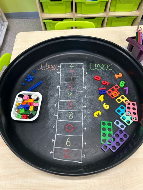 1 More 1 Less, Tuff Tray Ideas, Eyfs Ideas, Maths Resources, Tuff Spot, Continuous Provision, Play Math, Maths Area, Eyfs Activities