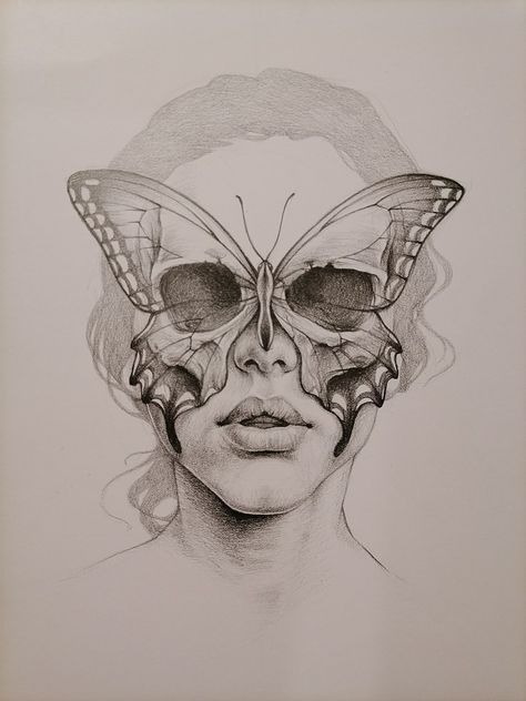 Pencil drawing Butterfly Human Drawing, Butterfly Woman Drawing, Face With Butterfly Drawing, Butterfly Anatomy Drawing, Butterfly On Face Drawing, Butterfly Person Drawing, Butterfly Eye Drawing, Butterfly Face Drawing, Butterfly Reference Photo