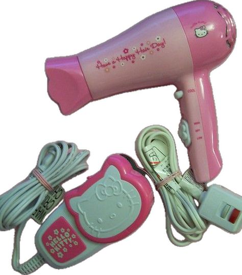 Pink Blow Dryer, Hello Kitty Hair Dryer, Blow Dryer Hair, Hello Kitty Hair, Hello Kitty Pink, Blow Dryer, Hair Dryer, Hair Straightener, Hello Kitty