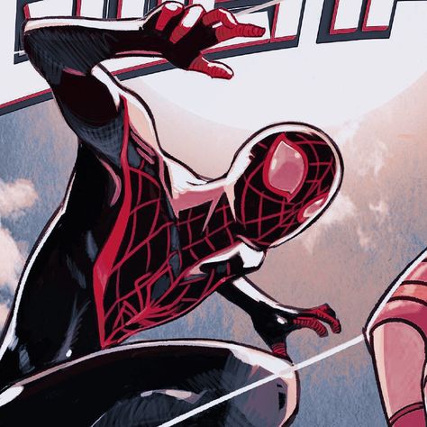 miles morales / spider-man and gwenpool / gwen pool matching icons The Spider, Miles Morales, Peter Parker, Matching Pfp, Matching Icons, Deadpool, Spiderman