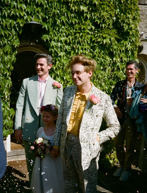 Luke Edward Hall and Duncan Campbell’s “Ad Hoc Happy” Wedding in the English Countryside | Vogue Duncan Campbell, Luke Edward Hall, Girls Occasion Dresses, Edward Hall, Robes D'occasion, Vogue Wedding, English Wedding, Layered Tulle Skirt, White Flower Girl Dresses