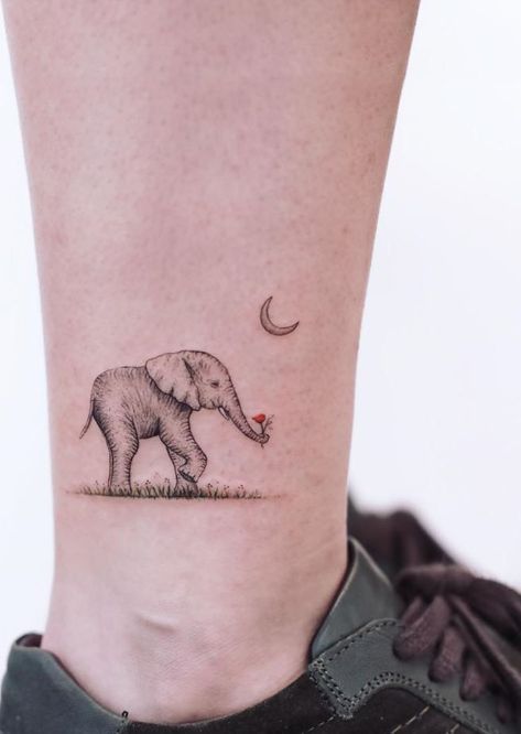 3 Elephant Tattoo, Tattoo Flamingo, Little Elephant Tattoos, Flamingo Tattoos, Simple Elephant Tattoo, Giraffe Tattoo, Tiny Elephant Tattoo, Cute Elephant Tattoo, Cute Animal Tattoos