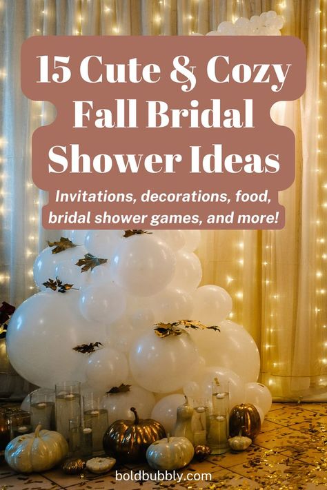 fall bridal shower Fall Bridal Shower Themes, Fall Bridal Shower Ideas, Fall Bridal Shower Decorations, Bridal Shower Themes, Fall In Love Bridal Shower, Fall Bridal Shower Invites, Wedding Shower Themes, Wedding Themes Fall, Boho Bridal Shower