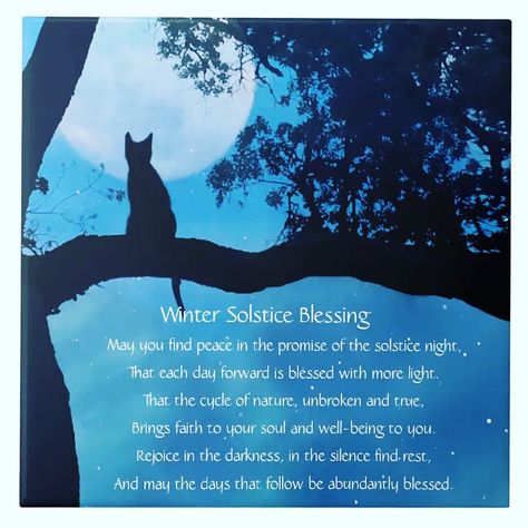 Winter Solstice Blessing – Spirited Essence Winter Solstice Blessing, Winter Solstice Quotes, Solstice Quotes, Moon Tile, Yule Pagan, Holiday Blessings, Moon Poems, Solstice Art, Winter Poems