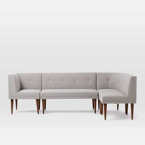 Build Your Own - Mid-Century Banquette Mid Century Banquette, Modern Banquette, Dining Room Banquette, Kitchen Booths, Corner Banquette, Banquette Seating In Kitchen, Dining Room Bench Seating, Banquet Seating, Kitchen Banquette