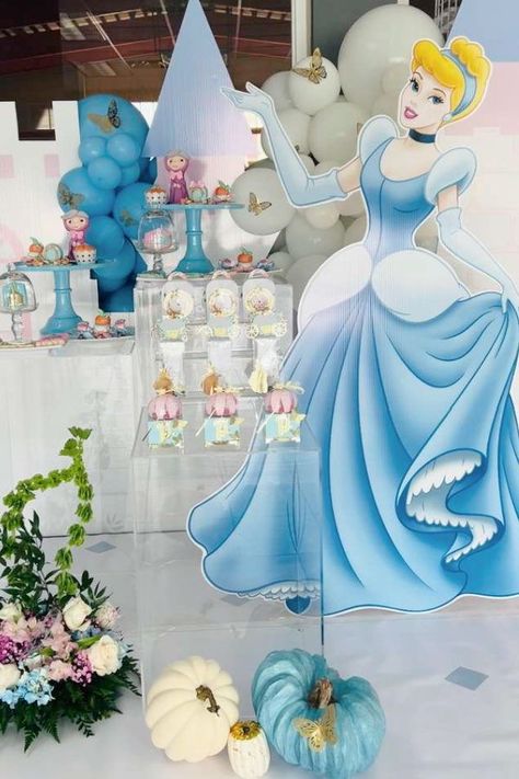 Don't miss this beautiful Cinderella-themed birthday party! Love the decor! See more party ideas and share yours at CatchMyParty.com Cinderella Birthday Party Decorations Backdrops, Cinderella Birthday Party Decorations, Cinderella Birthday Party Ideas, Cinderella Birthday Party, Dessert Table Backdrop, Dessert Table Decor, Cinderella Party, Cinderella Birthday, Garden Party Birthday