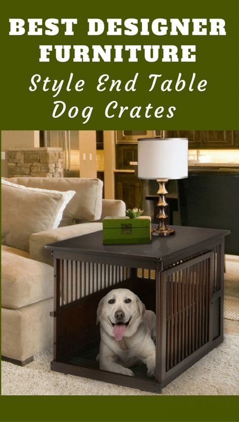 Wire dog crates ruin the look of a well furnished home. The 5 best stylish, finished wood, furniture style dog crates in this article, however, look great! Diy Chat, Dog Crate End Table, Furniture Style Dog Crate, Wooden End Table, Crate End Tables, Airline Pet Carrier, Diy Dog Crate, Wooden Dog Crate, Dog Crate Furniture