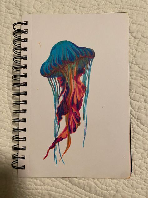 Deep Ocean Drawing, Art Progress, Creepy Drawings, Painting Inspo, Drawing Stuff, Art Diary, Art Drawings Sketches, Jellyfish, Drawing Sketches