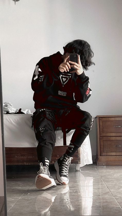 Emo Aesthetic Outfit Male, Emo Guys Aesthetic Outfit, Emo Clothes Male, Techwear Outfits Male, Hot Male Outfits Aesthetic, Mens Emo Fashion, Edgy Guy Outfits, Hot Male Outfits, Male Aesthetic Outfit