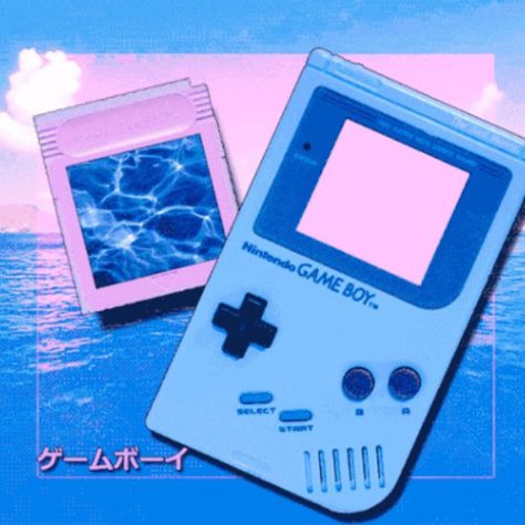 Vaporwave Art, New Retro Wave, Vaporwave Aesthetic, School Games, Retro Waves, Game Boy, Retro Aesthetic, Pastel Aesthetic, Blue Aesthetic