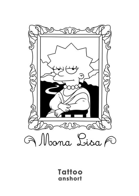 Simpsons Tattoo, Family Coloring Pages, Abstract Coloring Pages, Family Coloring, Cartoon Tattoos, Cool Coloring Pages, Flash Art, Christmas Coloring Pages, Tattoo Design Drawings