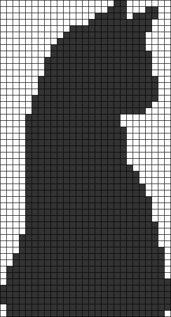 Alpha pattern #31073 | BraceletBook Crochet Tapestry Black And White, Cat Alpha Pattern, Black And White Pixel Art, Kitty Silhouette, Anime Pixel, Grid Patterns, Pixel Crochet, Cat Meow, Halloween Blanket