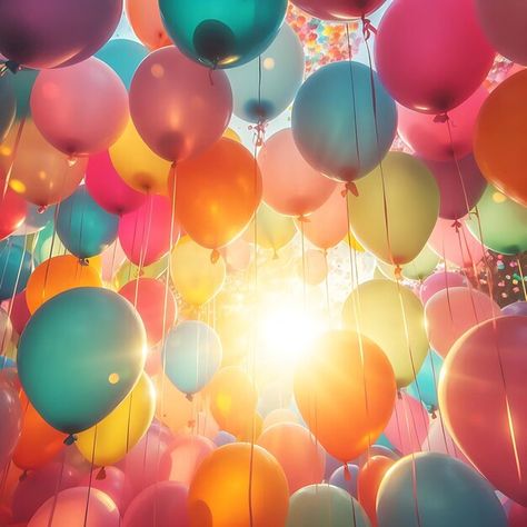 Photo bright and colorful helium balloon... | Premium Photo #Freepik #photo Poetic Images, Balloons Photography, Decoration Pictures, Balloon Background, Easy Magic, Concept Photography, Board Quotes, Felt Board, Colourful Balloons