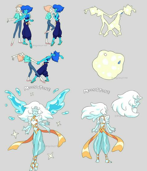 Steven Universe Moonstone, Fusion Steven Universe, Steven Universe Pearl, Steven Universe Fan Fusions, Steven Universe Fusion, Lapis Lazuli Steven Universe, Steven Universe Lapis, Steven Universe Diamond, Steven Universe Oc