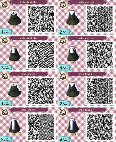 Acnl Qr Codes Clothes Goth, Acnl Gothic Qr Codes, Acnl Qr Codes Clothes, Leaf Fashion, Cottagecore Animal Crossing, Ac Codes, Acnl Qr Codes, Acnh Clothes, Animal Crossing 3ds