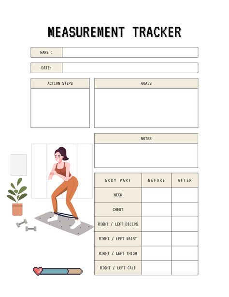 Track your progress towards your weight loss goals with this printable planner. Includes a body measurement tracker, diet planner, and motivation quotes. Perfect for staying on track! #weightloss #diet #diet_planner Diet Planner Template, Fitness Planner Ideas, Weight Planner, Workout Log Printable, Measurement Tracker, Body Measurement Tracker, Diet Journal, Planner Workout, Diet Tracker