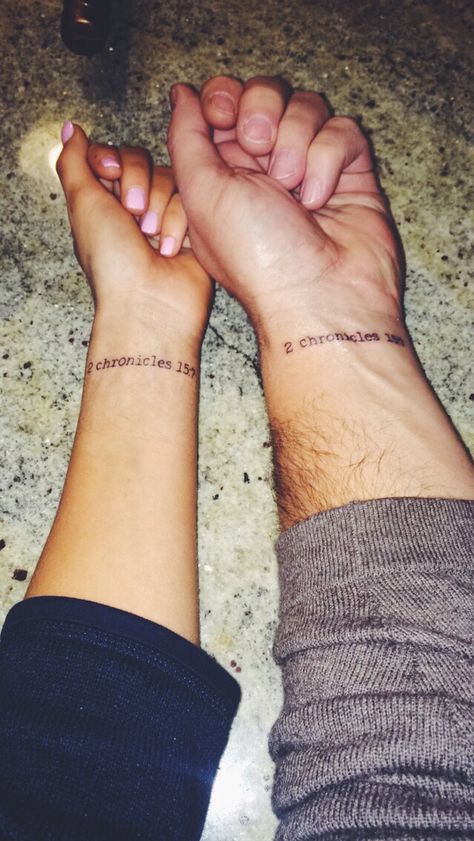 Tattoos Bible, Daughter And Father Tattoo, 2 Chronicles 15 7, Finger Tattoos For Couples, Father Daughter Tattoos, Vogel Tattoo, Bible Verse Tattoos, Father Tattoos, Verse Tattoos