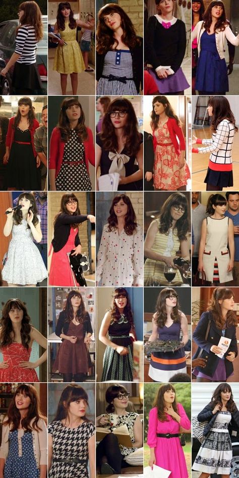 Jess New Girl, Zooey Deschanel Style, New Girl Outfits, Estilo Gossip Girl, American Horror Stories, New Girl Style, Jessica Day, Emily Vancamp, Character Fashion