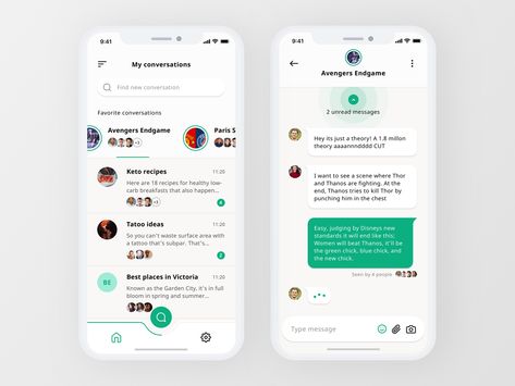 Group chat app by Robert Zygmuntowski | Dribbble | Dribbble Chat Logo Design, Mobile Chat App, Social App Design, Chat Logo, Mobile Application Design, Ux Mobile, Mobile App Design Inspiration, Business Website Design, Logo Design Ideas