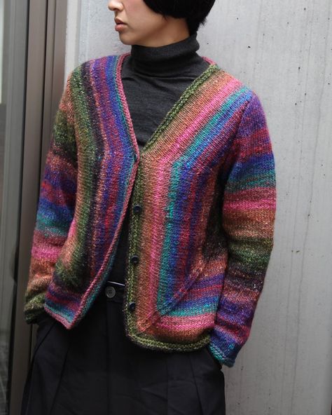 Noro Knitting Patterns, Noro Patterns, Noro Knitting, Noro Yarn, Colored Cardigans, Knitting Magazine, Pdf Knitting Pattern, Knitted Tops, Cardigan Pattern