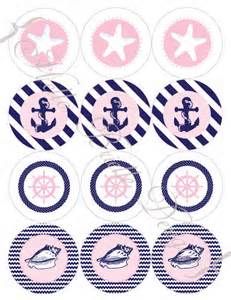 Nautical Cupcake, Sailor Party, Pink Nautical, Printable Cupcake Toppers, Cupcake Toppers Printable, Nautical Party, Nautical Baby Shower, Nautical Baby, Scrapbook Printables