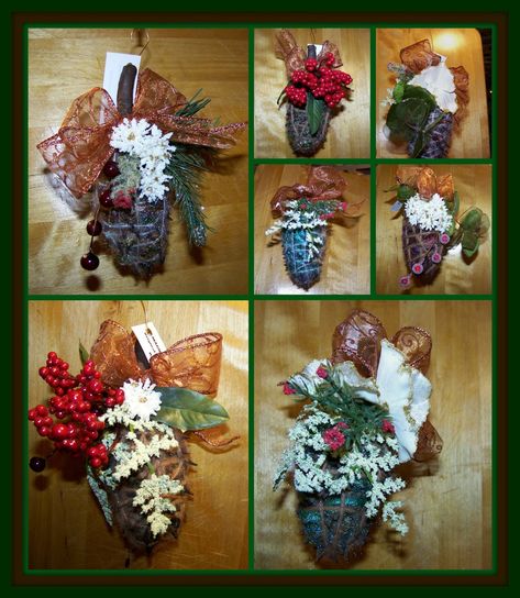 Linda Walsh Originals Dolls and Crafts Blog: Gotta Love My Sister's New Magnolia Pod Decorations Magnolia Pods Crafts, Magnolia Seed Pods, Pine Cone Tree, Natural Crafts, Pinterest Crafts, Love My Sister, Original Dolls, Craft Night, Magnolia Flower