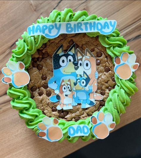 Son-in-law loves Bluey so he gets a cake with Bluey! Bluey Cookie Cake, Bluey Cookie, Son In Law, Cookie Cake, May 31, Cake, On Instagram, Quick Saves, Instagram