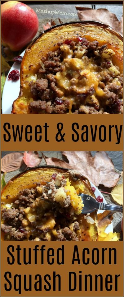 Acorn Squash Dinner, Vegan Stuffed Acorn Squash, Acorn Squash Recipes Healthy, Squash Dinner, Stuffed Acorn Squash, Acorn Squash Recipes, Acorn Squash, Squash Recipes, Sweet And Savory