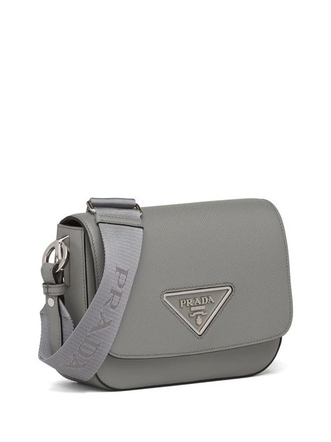 Prada Identity Crossbody Bag - Farfetch Luxury Bags Collection, Grey Bag, Girly Bags, Fancy Bags, Girly Accessories, Luxury Purses, Pretty Bags, Designer Crossbody Bags, Cute Bags