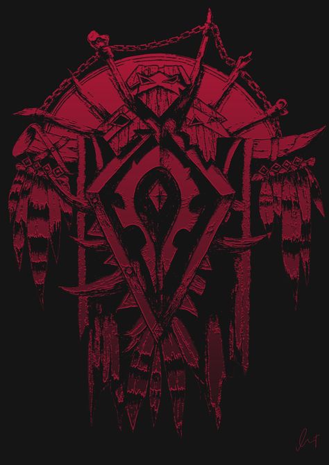 Warcraft Wallpaper, Pixel Wallpapers, Wow Horde, Warcraft Horde, World Of Warcraft 3, Mayo 2022, For The Horde, Banner Black, Warcraft Art