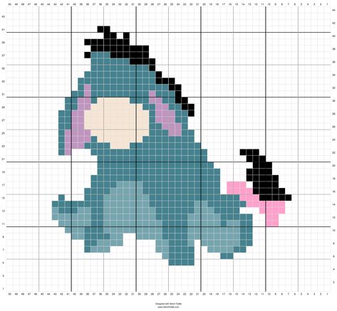 Eeyore Inspired Crochet Graphgan pixel art graph disney chart cal pattern Eeyore Pixel Art, Crochet Graph Patterns Free, C2c Graphgan Charts Free, Disney Tapestry, Crochet Tapestries, C2c Squares, Graphghan Patterns, Crochet Graph Patterns, Crochet Graphgan