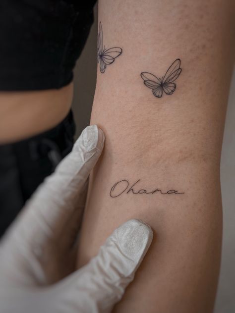 Ohana Tattoo Placement Ideas, Simplicity Tattoo Ideas, Disney Ohana Tattoo, Moana Inspired Tattoos, Ohana Tattoos, Ohana Tattoo Ideas, Simplicity Tattoos, Aloha Tattoo, Moana Tattoos